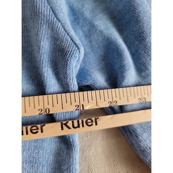 Robert Bruce Mens XL V Neck Sweater Pullover Blue Knit Casual 90s USA NOS NWT - Picture 12 of 13